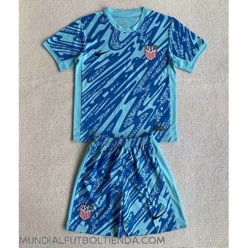 Camiseta Estados Unidos Portero Primera Equipación Replica Copa America 2024 para niños mangas cortas (+ Pantalones cortos)